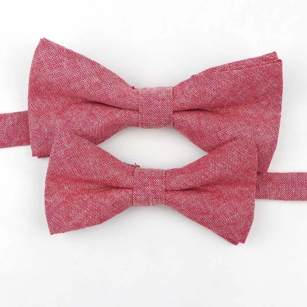 Noeuds papillon Père Fils « Tissu Rouget »